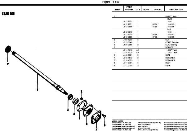 Jeep amc 20 exploded view #4