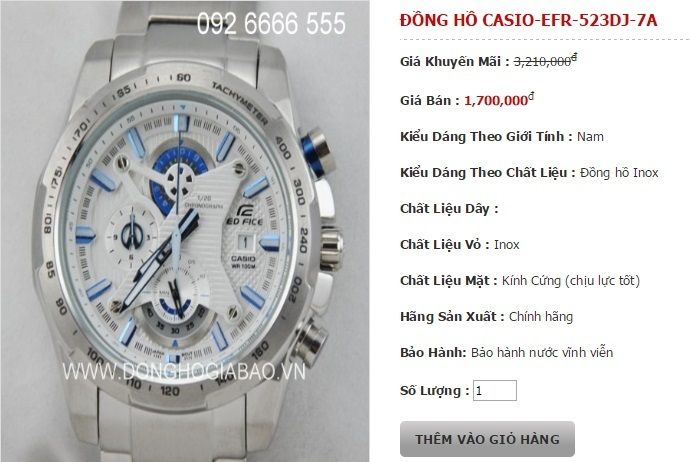 CASIO Edifice EFR-523DJ-7A - 1