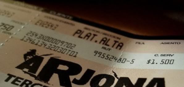 Boletos para concierto de Arjona