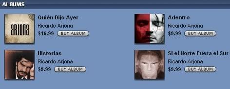 Albumes de Ricardo Arjona en iTunes