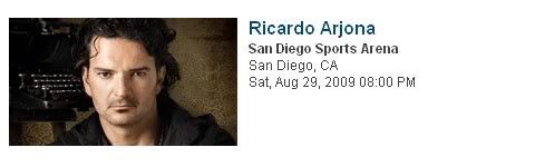 Ricardo Arjona en el Sports Arena de San Diego Ricardo Arjona en el Sports Arena de San Diego