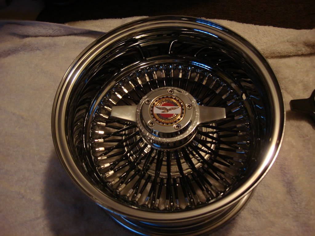 NEW SET OF ZENITH BLACK SPOKE 72 STRAIGHT LACE Lowrider