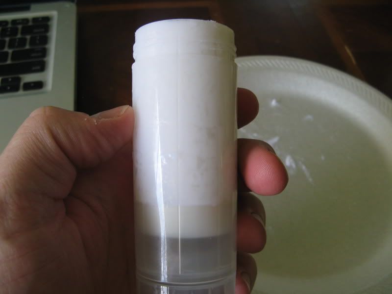 DIY Putting Arko Shave Stick Into Twist Up Container. TheShaveDen