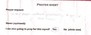 prayersheet