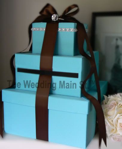 wedding Cakes in Tiffany Blue Black and White