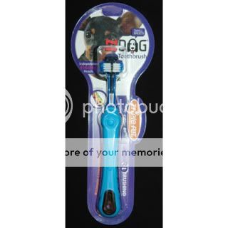 Triple Pet Dog Toothbrush~NEW SIZE~For Small Breeds 7 46248 20103 7 